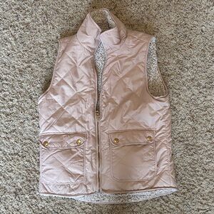 Quilted Light Pink Sherpa Reversible Vest